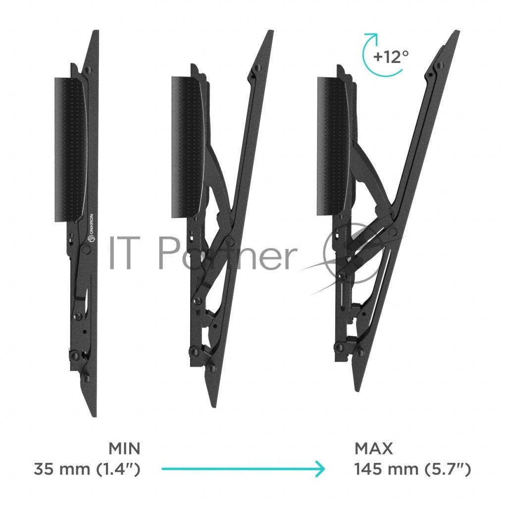 Кронштейн для телевизора ONKRON SN14 32"-65" наклонный, черный