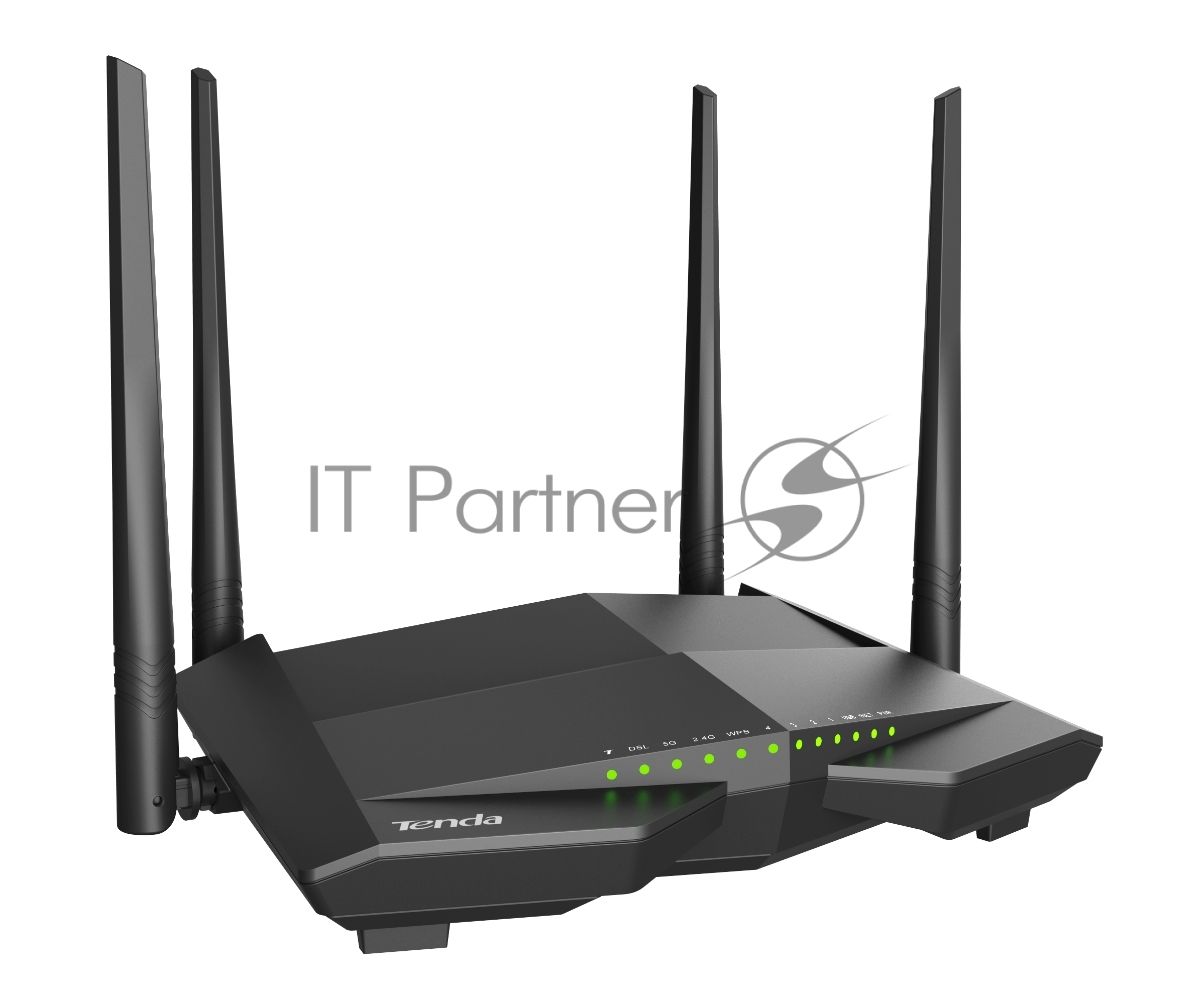 Двухдиапазонный Wi-Fi гигабитный VDSL/ADSL модем-маршрутизатор AX1500, 2,4/5 ГГц, до 1501 Мбит/с Tenda V15