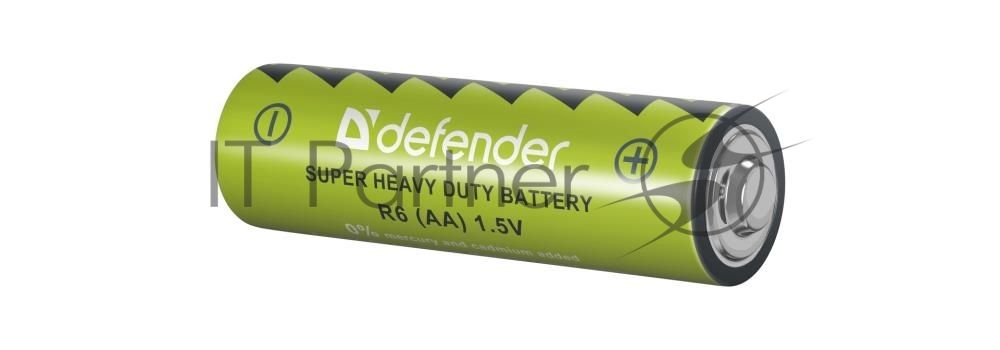 Батарейка Defender солевая R6-4F AA, в пленке 4 шт