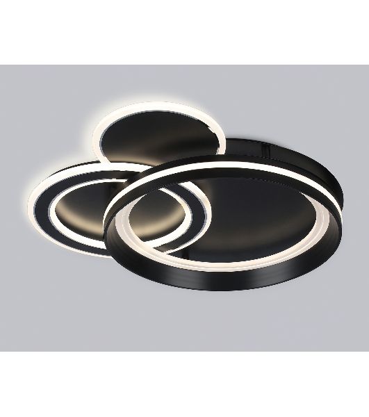 Светильник Ambrella light FA8515/3 BK черный 143W 3000K-6400K 500*500*80 (ПДУ РАДИО 2.4G)