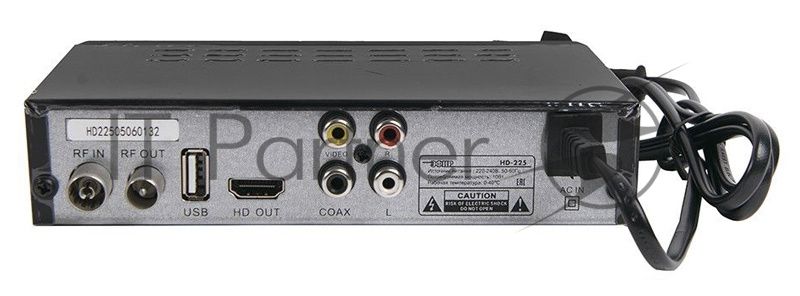 Ресивер эфирный цифровой DVB-T2/C HD HD-225 метал, дисплей DOLBY DIGITAL, Эфир