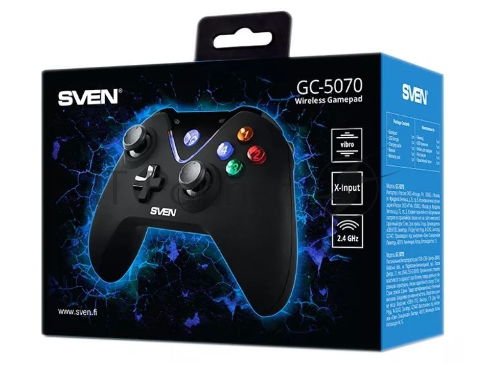 Геймпад SVEN GC-5070 черный беспроводной