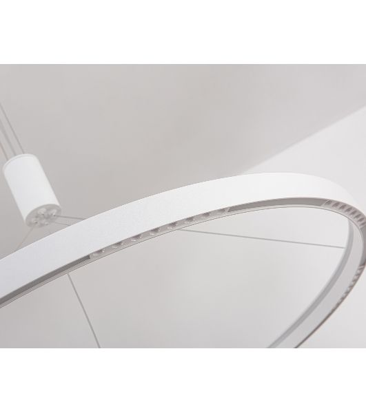 Подвесной светодиодный светильник Ambrella light FL5855 WH белый 40W 3000K/4200K/6400K D800*860 (без ПДУ)