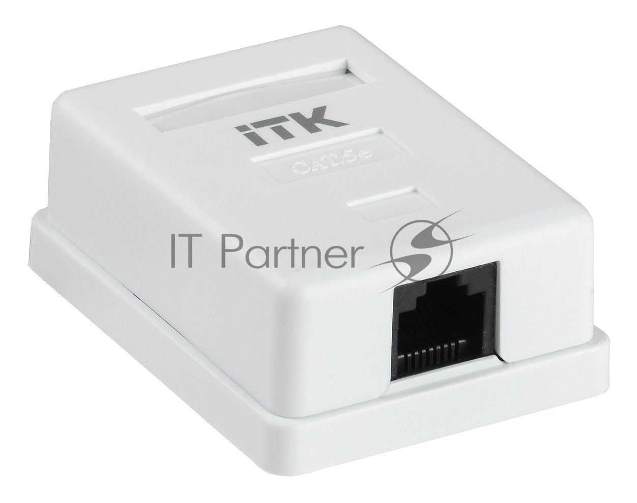 Настенная информационная розетка RJ45 8P8C, кат.5Е, UTP, 1-порт, белая
