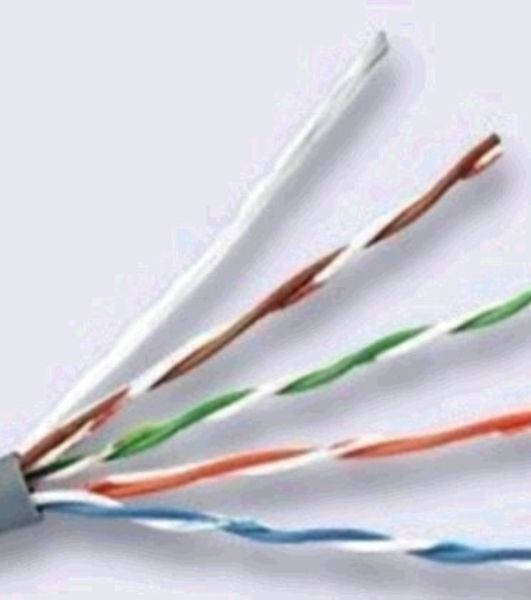 Кабель сетевой HQ Solid Cu 4 pair 0.42мм cat5E 305м серый (43648)