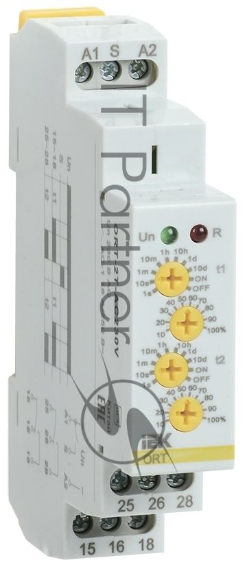 Реле времени ORT 2 конт. 2 уст. 230В AC ИЭК ORT-2T-AC230V