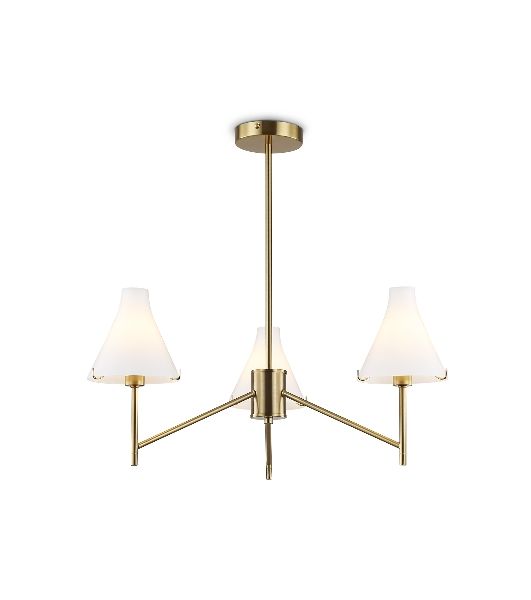 Люстра Ambrella light LH57131/3 BS/FR латунь/белый матовый E14/3 max 40W D650*590