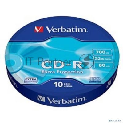 Диск CD-R Verbatim 700Mb 52x Cake Box (10шт) (43725)
