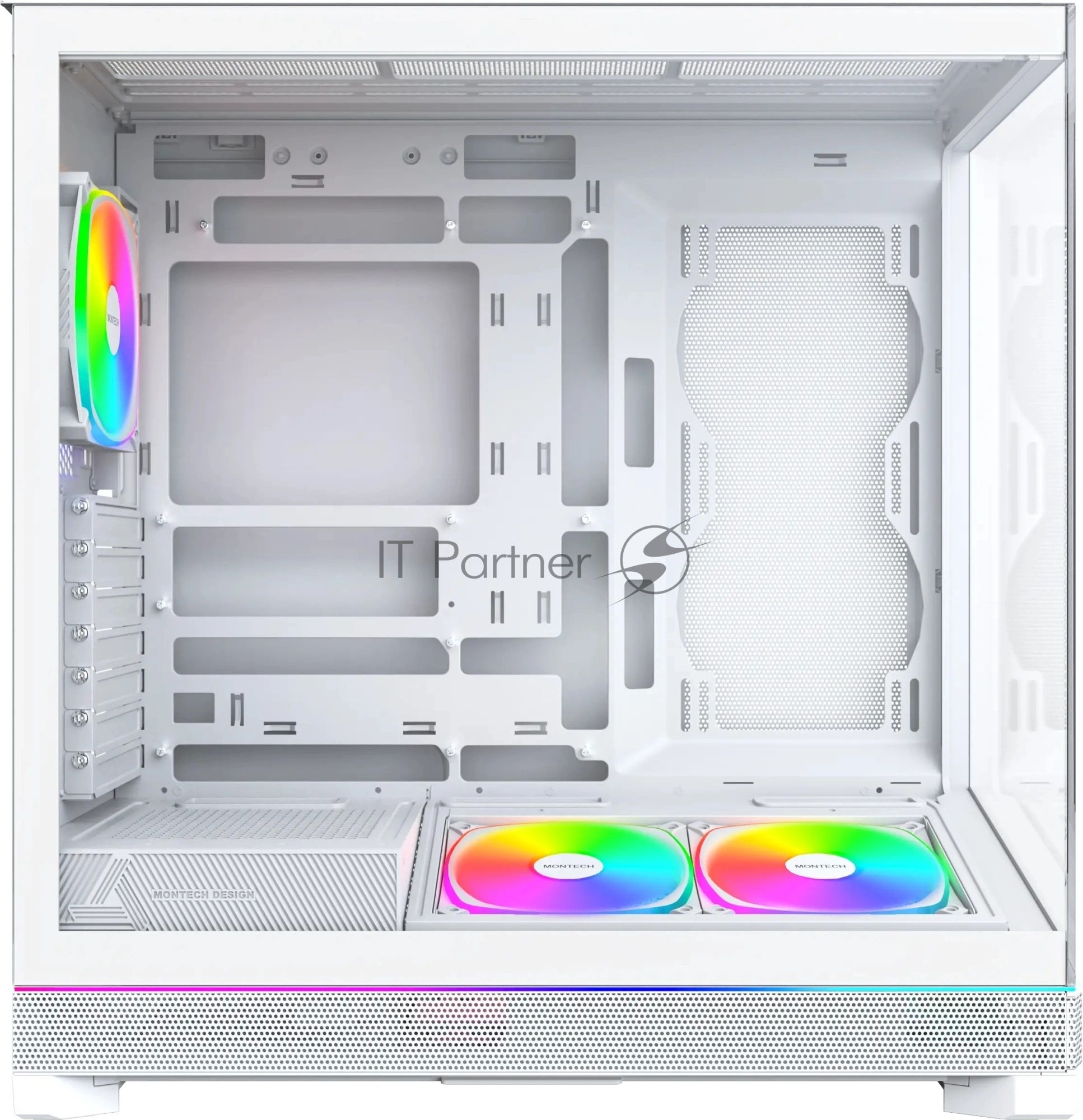 Корпус Montech SKY 3 белый без БП ATX 8x120mm 5x140mm 2xUSB3.0 audio bott PSU