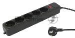 Сетевой фильтр PC Pet AP01006-3-BK 3 м, 5 розеток, черный