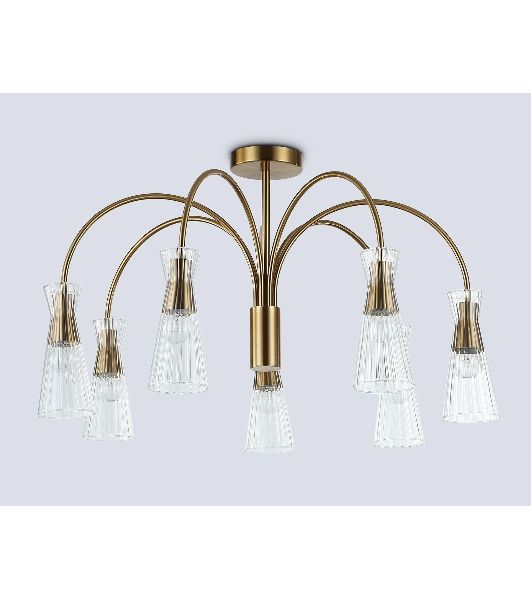 Люстра Ambrella light LH55703/7 BS/CL латунь/прозрачный E14*7 max 40W D745*460