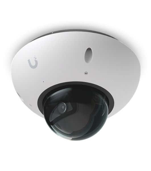 Купольная камера 4K PoE Ubiquiti UniFi Protect Camera G6 Dome White с ночным видением, интеллектуальным распознаванием и прочным антивандальным корпусом.