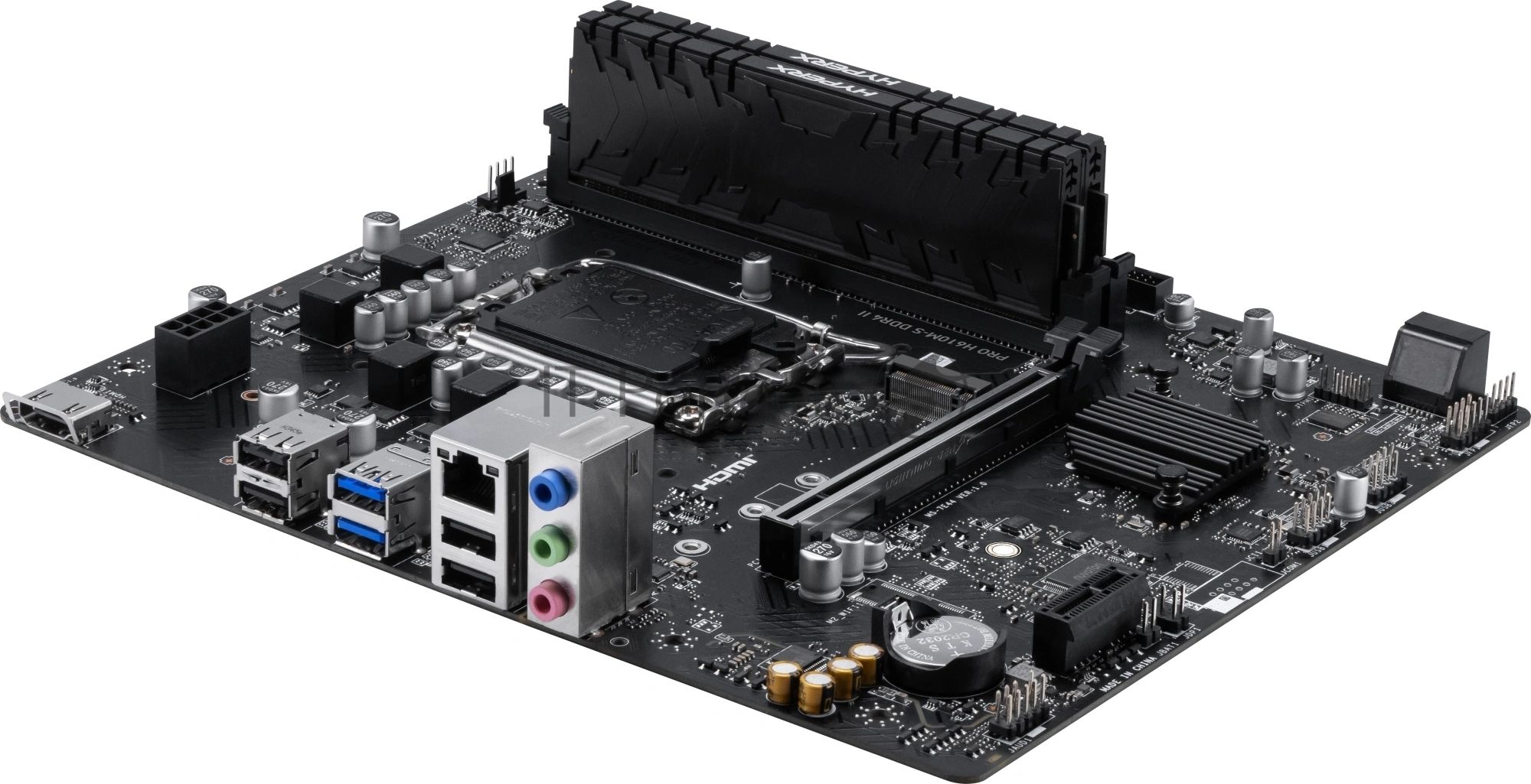 Материнская плата MSI PRO H610M-S DDR4 II, LGA1700, Intel H610, 2xDDR4, 2xSATA, 1xM.2 PCIe 3.0, 1xPCIe 4.0 x16, 1xPCIe 3.0 x1, 1xHDMI, 1x 1Gb LAN, 2xUSB 3.2 Gen1, 4xUSB 2.0, 3x3.5 мм, 7.1, microATX