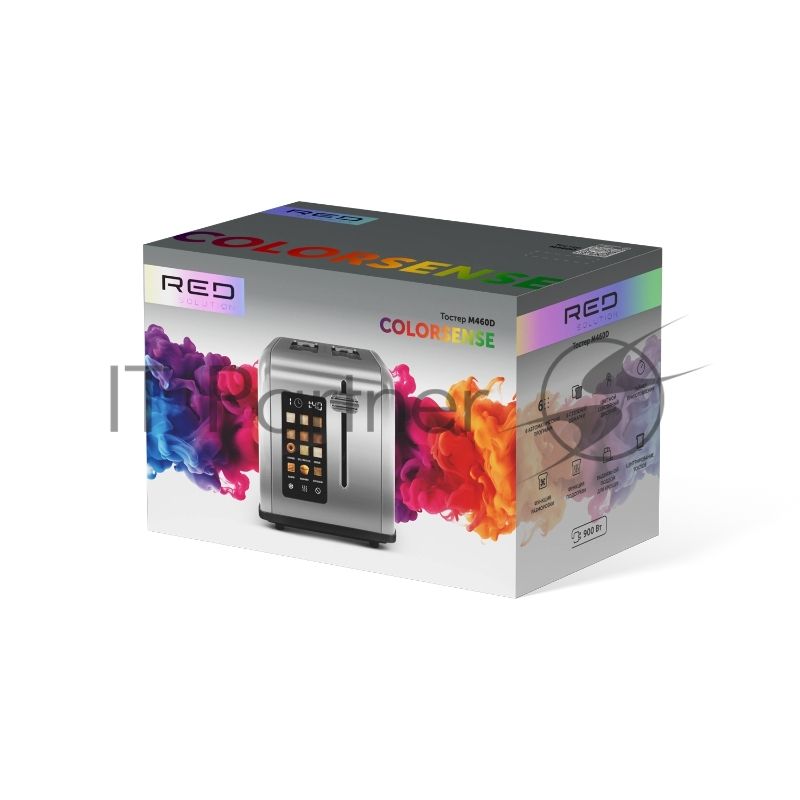 Тостер Red Solution Colorsense M460D 900 Вт, серебристый/серый