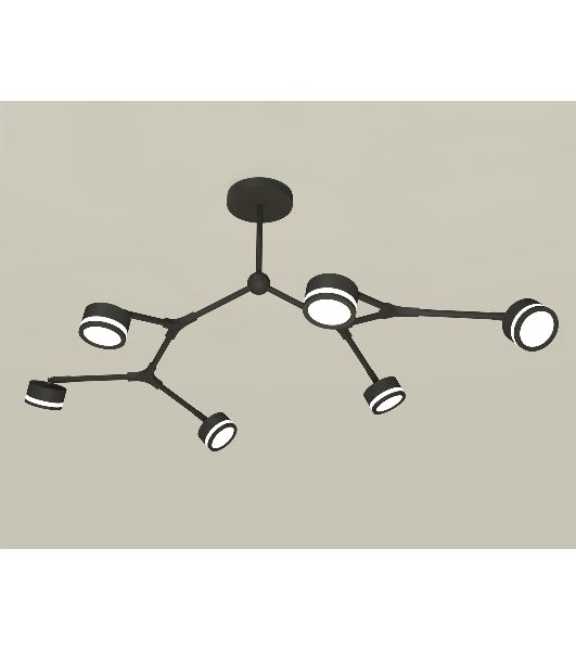 Светильник Ambrella light XB9056200/6 SBK/FR черный песок/белый матовый GX53 (C9056, N8415)