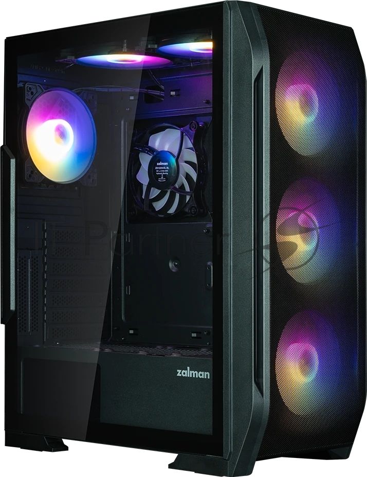 Компьютерный корпус ZALMAN N7 PLUS V2, ATX, черный, WINDOW, 1xCombo (3.5” or 2.5”), 1 x 3.5”, 3 x 2.5”, 2xUSB2.0, 1xUSB3.0, FRONT 3x120мм RGB, REAR 1x120мм RGB, TOP 2x120мм RGB, SIDE 1x120мм