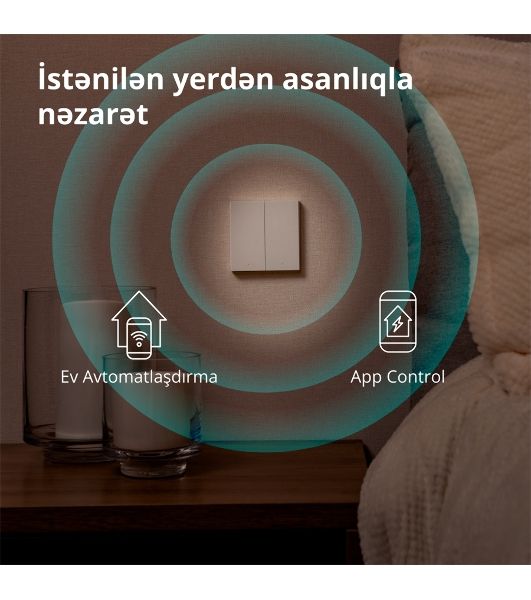 Выключатель умный Aqara Smart wall switch H1 (with neutral, double rocker) WS-EUK04