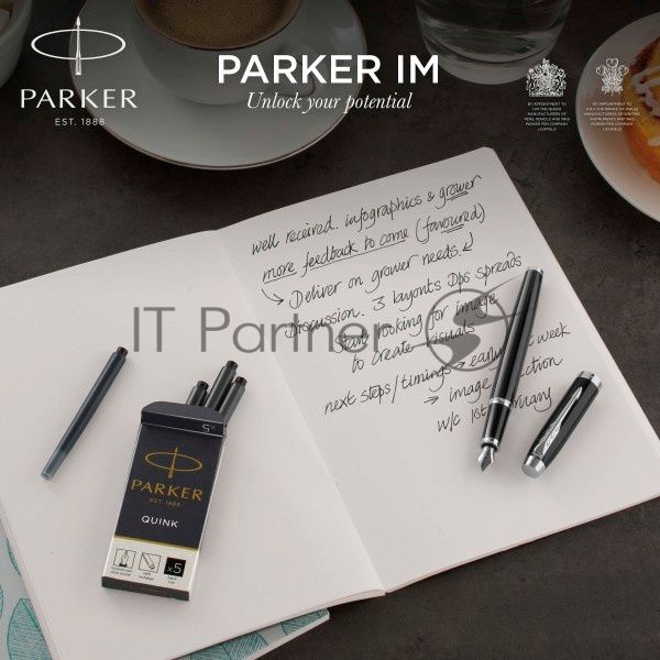 Набор ручек Parker IM Core FK221 (CW2093215) черный CT сталь нержавеющая, подарочная коробка ручка перьевая, ручка шариковая