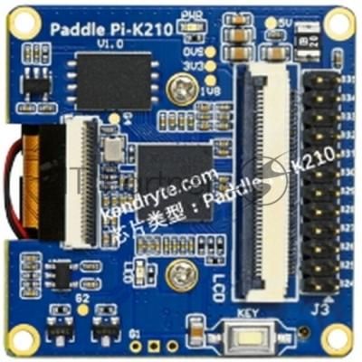 Плата разработки Canaan D1201000084 с ЦПУ K210, камерой 2МП, и WiFi-антенной и модулем дисплея 2.8 дюймов. Питание — 5В
