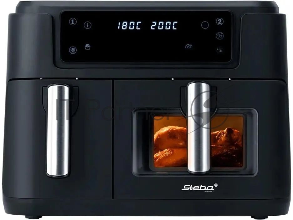 Аэрофритюрница Steba HF 9500 DUO черный, 2400 Вт, 9,5 л, сенсор, 10 программ