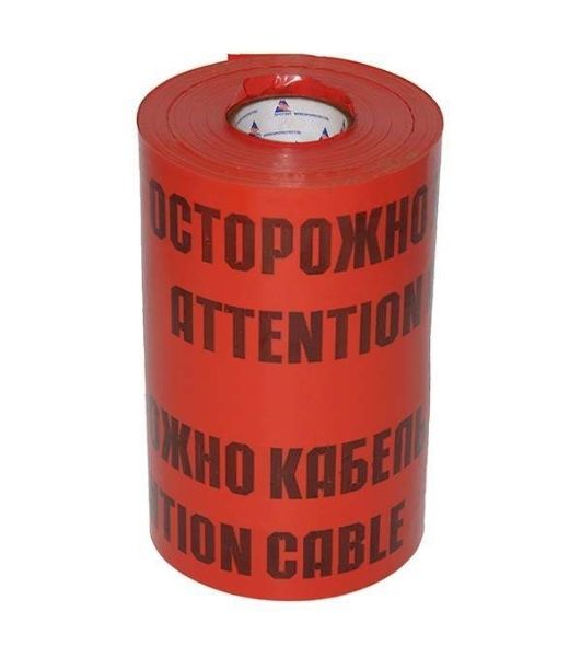 Лента сигнальная ЛСЭ-600мм "Осторожно кабель" красн. (рул.100м) Протэкт ЛСЭ-600/100 кр/ч
