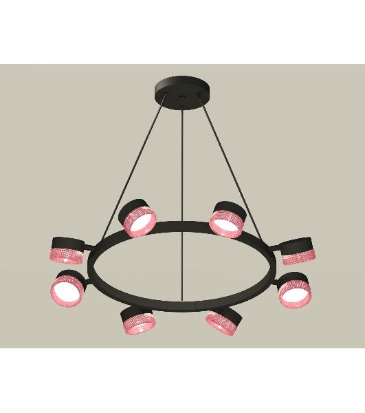 Светильник Ambrella light XB9198251/8 SBK/PI черный песок/розовый GX53 (C9198, N8486)