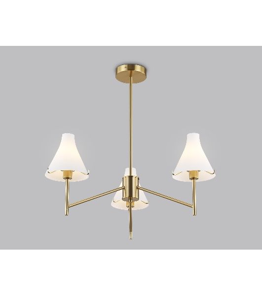 Люстра Ambrella light LH57131/3 BS/FR латунь/белый матовый E14/3 max 40W D650*590