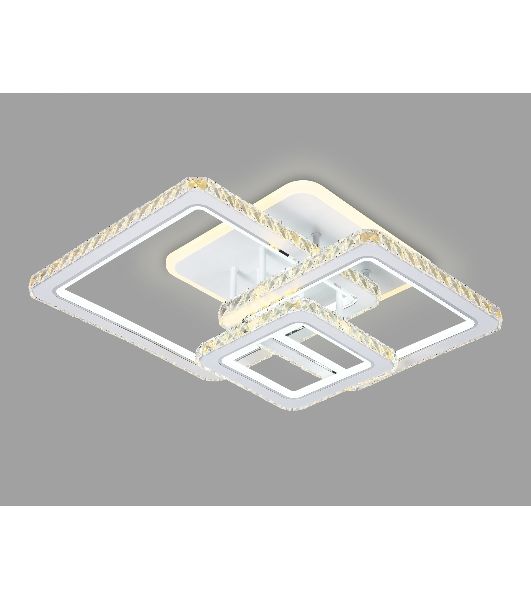 Управляемый светодиодный светильник Ambrella light FA1732/3 WH/CH белый/хром 145W 3000K/4200K/6400K 670*510*150 (ПДУ РАДИО 2.4G)