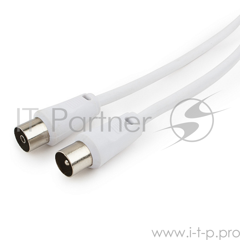 Кабель телевизионный Cablexpert CCV-515-W-3M, Coaxial M/F, белый, 3м