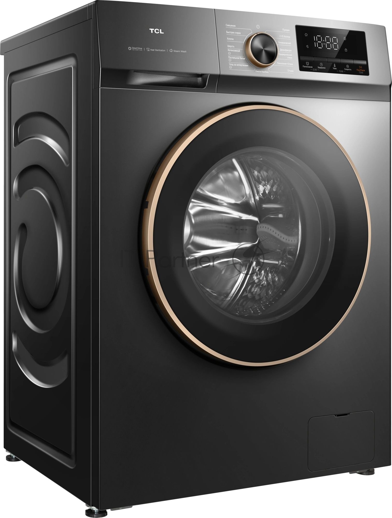 Стиральная машина TCL TWRP-1108W12G2 серый, загрузка фронтальная 8кг, 1200 об/мин., класс: A +