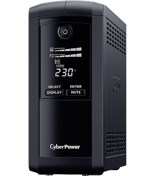 Источник бесперебойного питания CyberPower VP1000ELCD/1000 ВА/550 Вт/USB/RS-232/RJ-11/RJ-45/4 х CEE 7 (евророзетка)