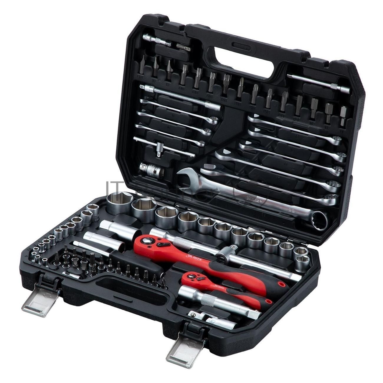 Набор инструментов, 1/2", 1/4", CrV, пластиковый кейс 82 предмета MTX