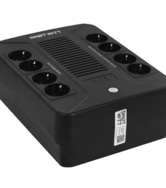 Источник бесперебойного питания UPS SAFE PRO 650, Li-AS, Br, 600/360 ВА/Вт, LED, USB, RJ11/45, SCHUKOx8, 1*7 Ач