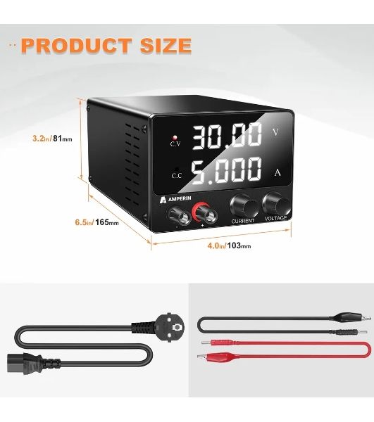Лабораторный блок питания Amperin AI-F305 mini 30V, 5A, 0,15 кВт