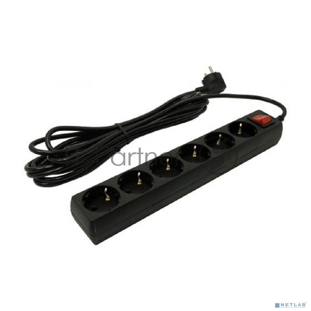 Сетевой фильтр 5bites SP6B-250 5S / 3*0.75MM2 / 5M / BLACK