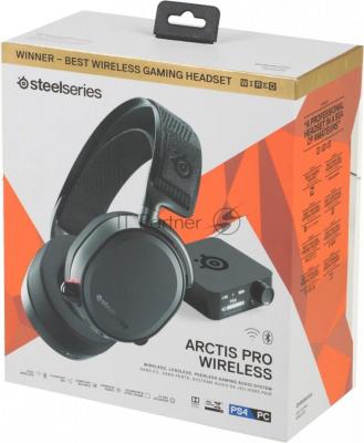 Наушники с микрофоном Steelseries Arctis Pro Wireless черный мониторы BT оголовье (61473)