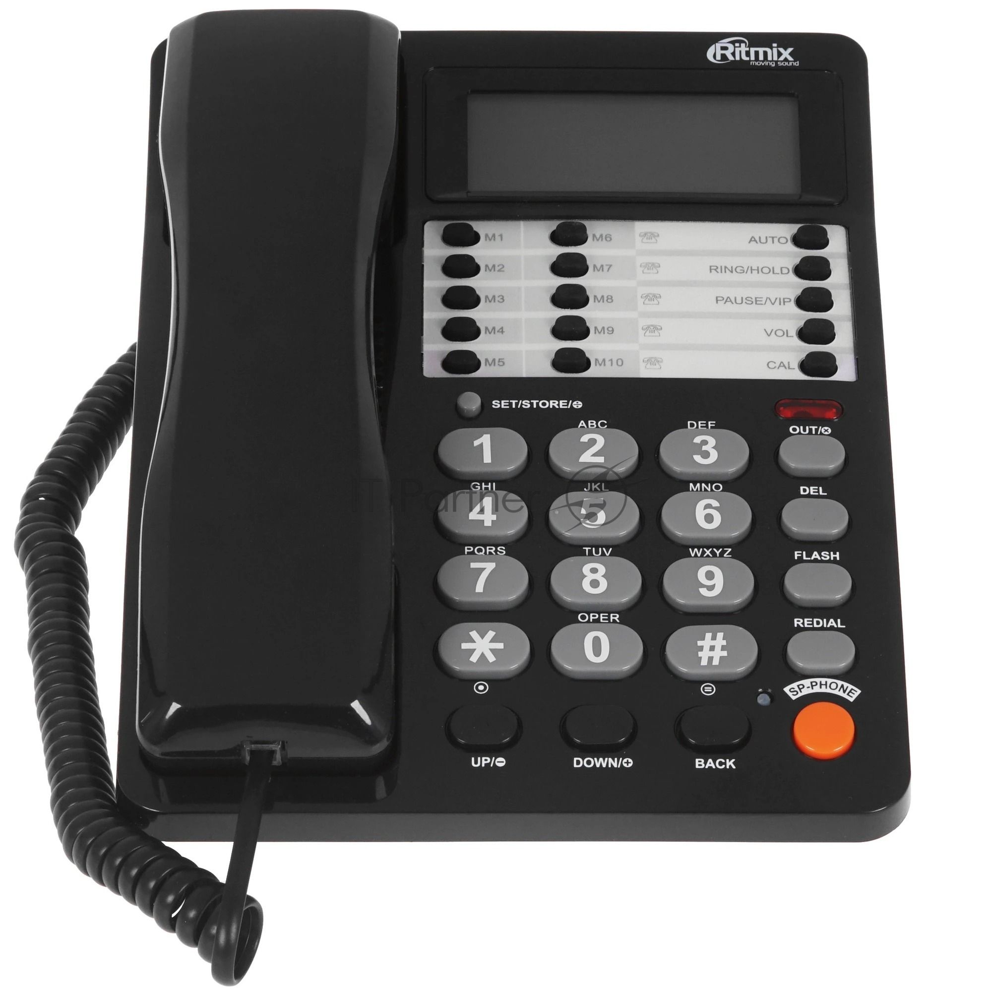 Телефон проводной Ritmix RT-495 черный