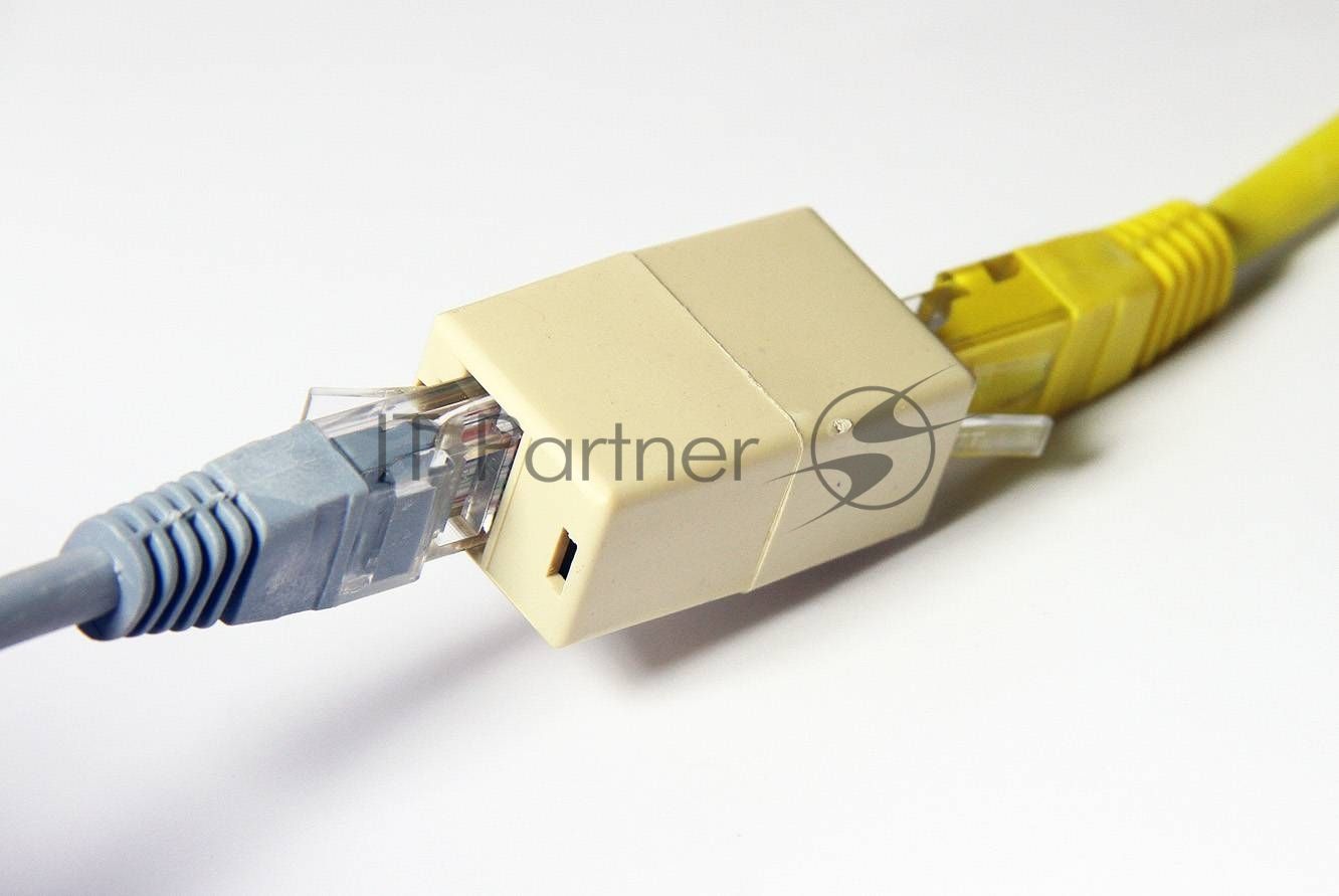 Проходной адаптер RJ45 cat.5e VCOM соединительный RJ-45/RJ-45(10 шт. в уп-ке), блистер