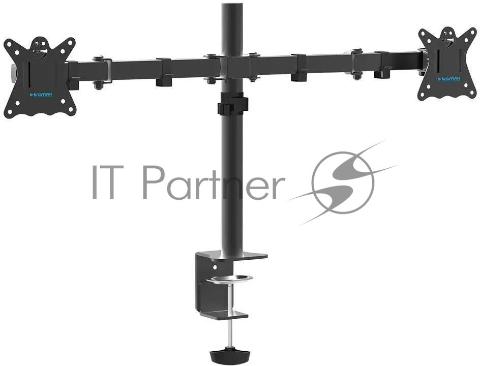 Кронштейн для монитора Kromax CASPER-508 черный 4 шт/уп. 10"-32", max 2x10 кг, 6 ст св., нак. ±80°, пов. 360°, max VESA 100x100 мм.