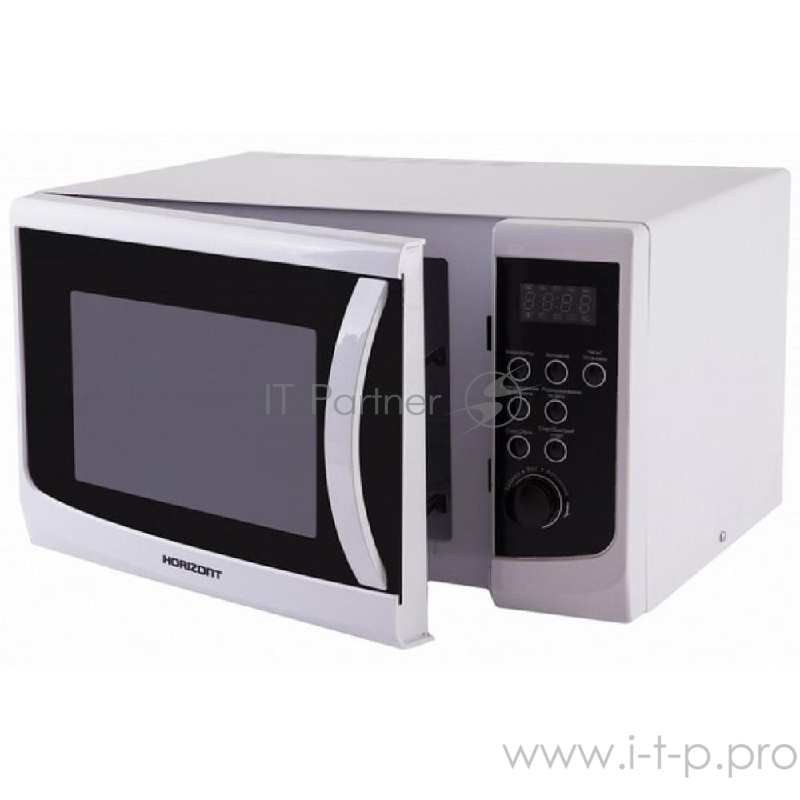 Микроволновая печь Horizont 23MW800-1379CAW белый, 23 л, 800 Вт, переключатели -поворотный механизм/кнопки