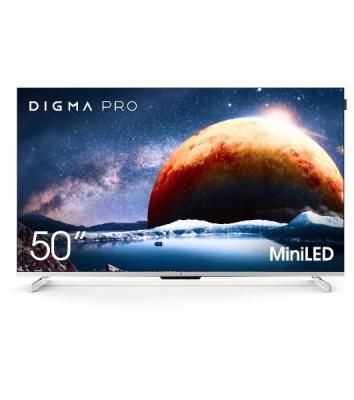 Телевизор Digma PRO 50" Mini LED 50Q серебристый Mini-LED QLED UHD 144Hz Smart TV Google TV 3GB/32GB
