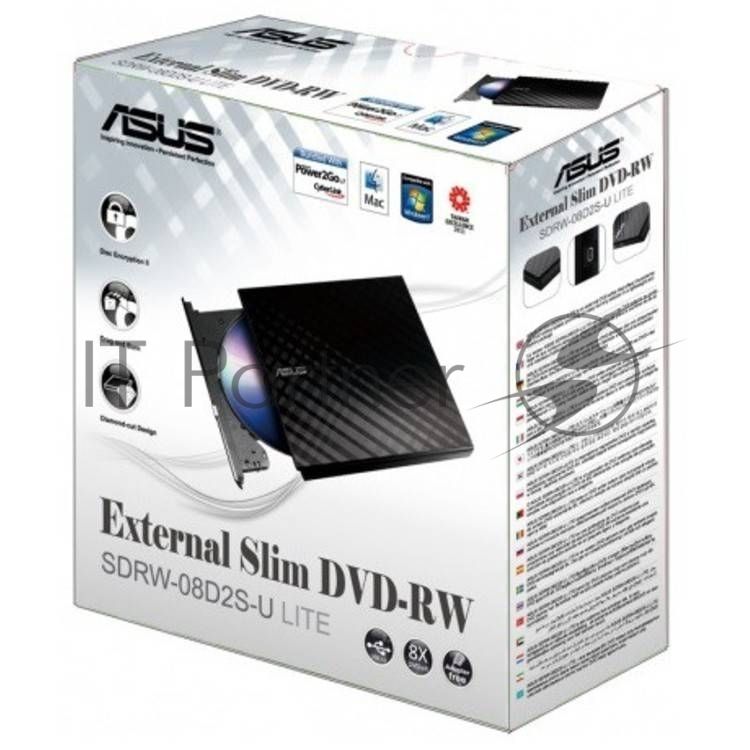 Оптический привод внешний DVD-RW Asus SDRW-08D2S-U LITE/WHT/G/A ASUS белый USB внешний RTL