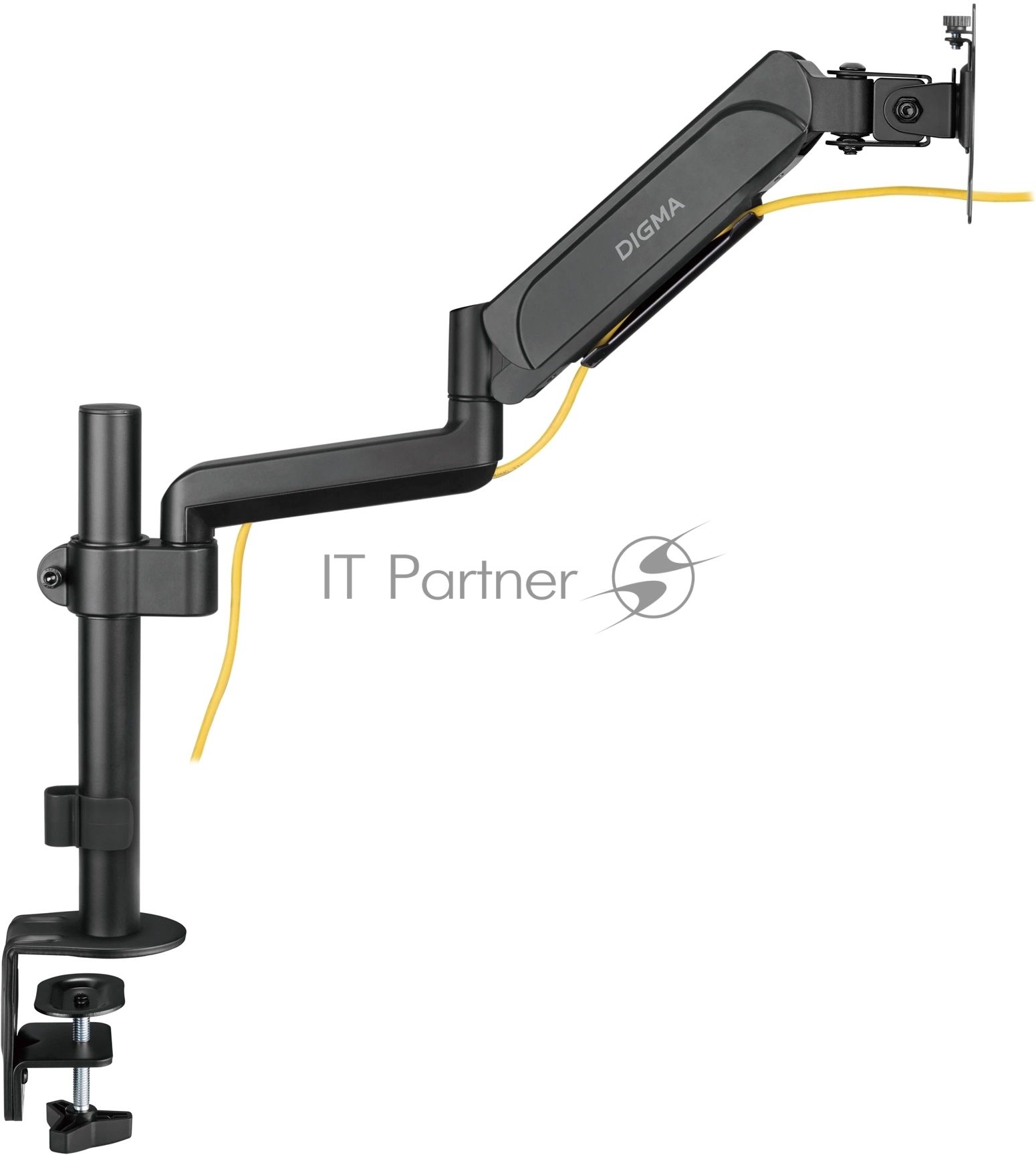 Кронштейн для мониторов ЖК Digma D-MM201 черный 17"-32" макс.9кг крепление к столешнице поворот и наклон
