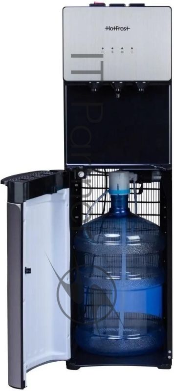 Кулер для воды Hotfrost V400AS, нижняя загрузка, нагрев 90 °С, охлаждение 10 °С, серебристый/черный