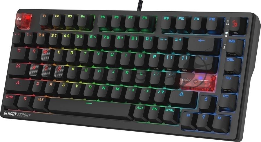 Клавиатура A4Tech Bloody MS76 проводная, USB Type-A, черный