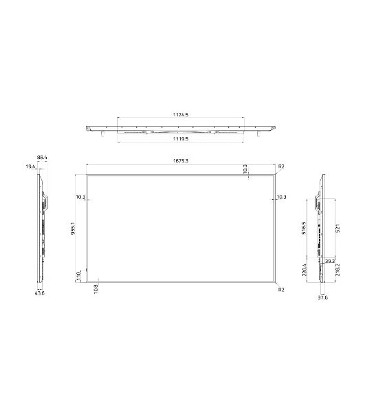 Панель Hisense 75" 75DM66D черный D-LED DID LED 8ms 16:9 HDMI M/M матовая 1200:1 500cd 178гр/178гр 3840x2160 DP 4K USB 29кг