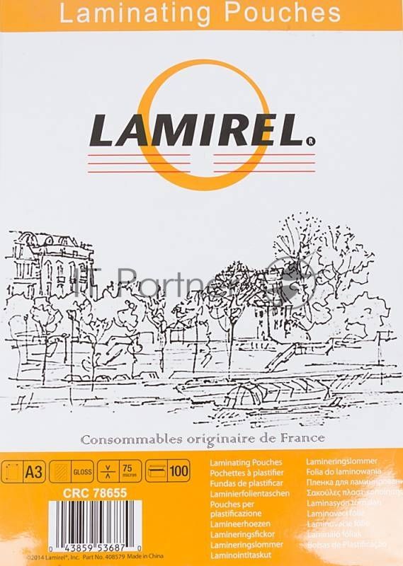 Пленка для ламинирования Lamirel 75мкм A3 (100шт) (LA-78655)
