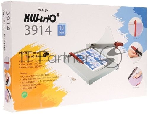 Резак сабельный Kw-Trio 3914 A3/10лист./440мм/ручн.прижим/защитный экран