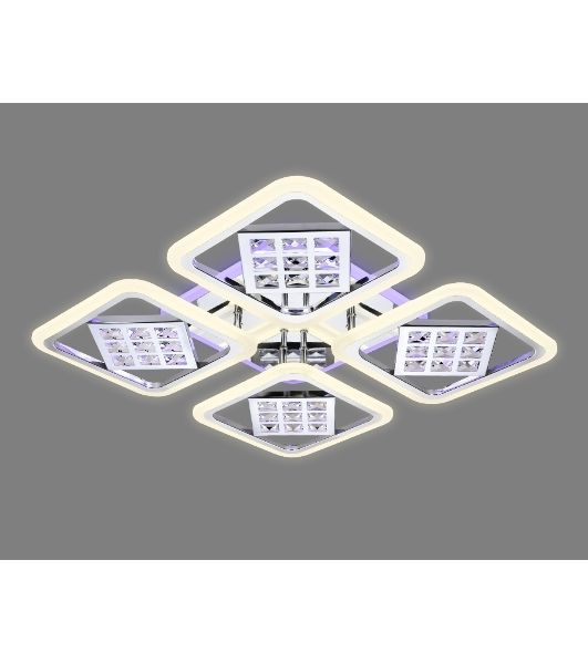 Светильник Ambrella light FA288/4 CH хром 116W 750*750*80 (ПДУ РАДИО 2.4G)