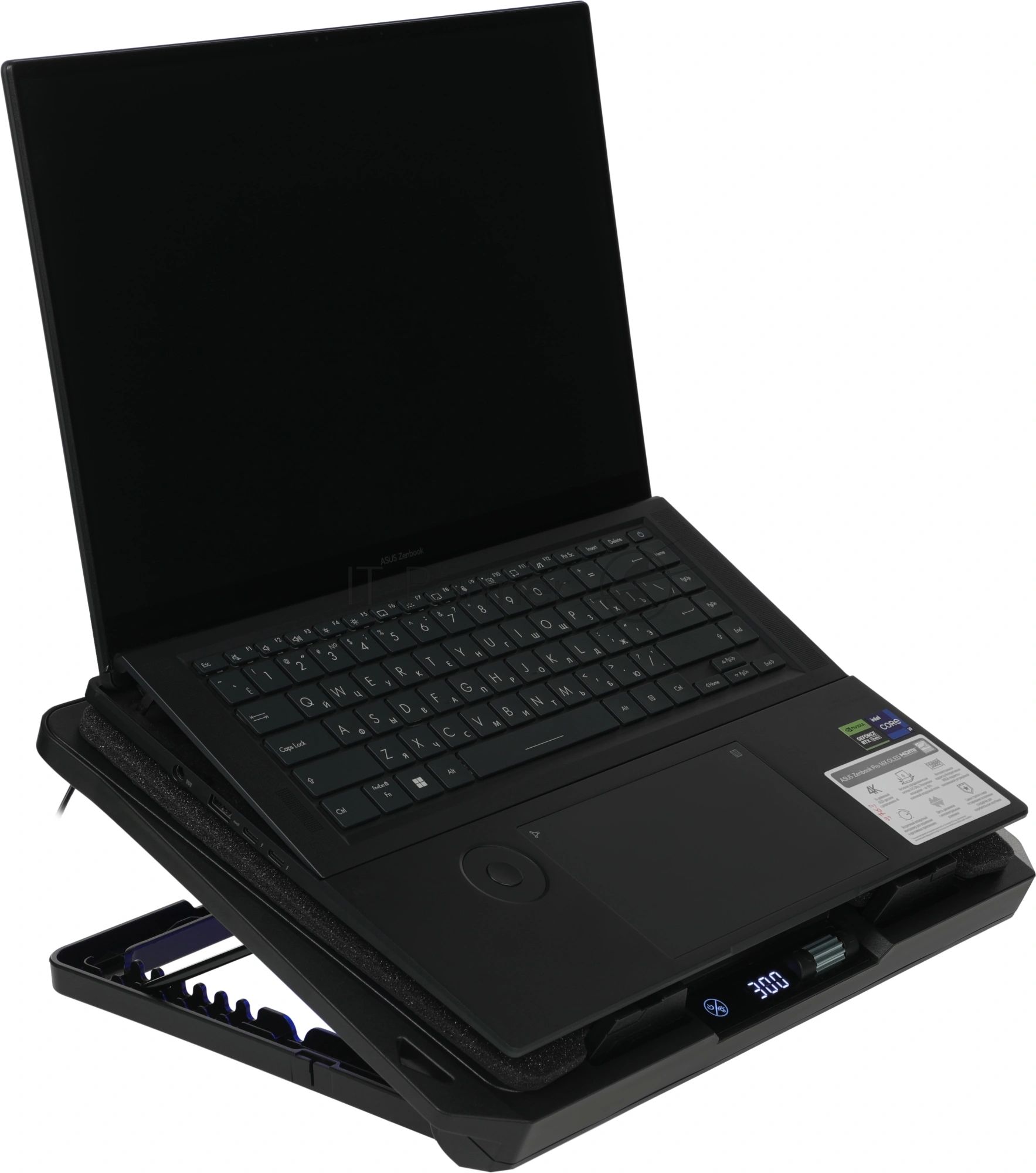 Подставка для ноутбука Digma D-NCP170-2x110RGb 18" 400x288x45мм 52дБ 2xUSB 2x 110ммFAN 1250г Fan-control металл/пластик черный